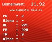 Domainbewertung - Domain www.teekontor-kiel.de bei Domainwert24.net