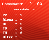 Domainbewertung - Domain www.notetec.de bei Domainwert24.net