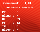 Domainbewertung - Domain www.dinosaurier-shop.de bei Domainwert24.net