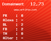 Domainbewertung - Domain www.optifux.com bei Domainwert24.net