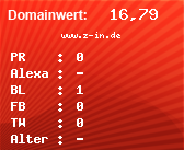 Domainbewertung - Domain www.z-in.de bei Domainwert24.net