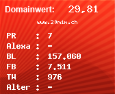 Domainbewertung - Domain www.20min.ch bei Domainwert24.net