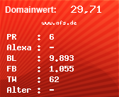 Domainbewertung - Domain www.afs.de bei Domainwert24.net
