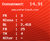 Domainbewertung - Domain www.peterlueck.com bei Domainwert24.net