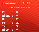 Domainbewertung - Domain www.cuba-sound.com bei Domainwert24.net