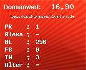 Domainbewertung - Domain www.dcschlussmitlustig.de bei Domainwert24.net