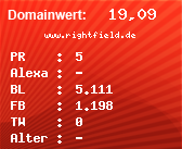 Domainbewertung - Domain www.rightfield.de bei Domainwert24.net