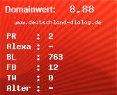 Domainbewertung - Domain www.deutschland-dialog.de bei Domainwert24.net