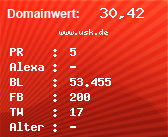 Domainbewertung - Domain www.usk.de bei Domainwert24.net