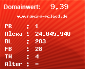 Domainbewertung - Domain www.namira-mcleod.de bei Domainwert24.net