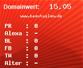 Domainbewertung - Domain www.beautyglam.de bei Domainwert24.net