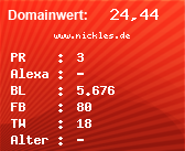 Domainbewertung - Domain www.nickles.de bei Domainwert24.net