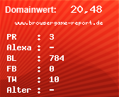 Domainbewertung - Domain www.browsergame-report.de bei Domainwert24.net