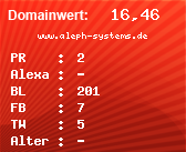 Domainbewertung - Domain www.aleph-systems.de bei Domainwert24.net