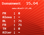 Domainbewertung - Domain www.mbest-it.de bei Domainwert24.net