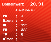 Domainbewertung - Domain drcustoms.com bei Domainwert24.net