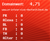 Domainbewertung - Domain www.printservice-deutschland.de bei Domainwert24.net