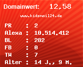 Domainbewertung - Domain www.kidsmail24.de bei Domainwert24.net