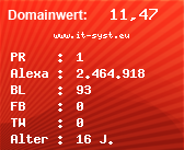 Domainbewertung - Domain www.it-syst.eu bei Domainwert24.net