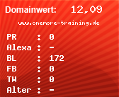 Domainbewertung - Domain www.onemore-training.de bei Domainwert24.net