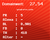 Domainbewertung - Domain youporn.com bei Domainwert24.net