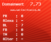 Domainbewertung - Domain www.werlau-koenig.de bei Domainwert24.net