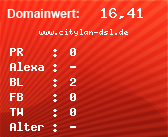 Domainbewertung - Domain www.citylan-dsl.de bei Domainwert24.net
