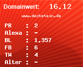 Domainbewertung - Domain www.deckstein.de bei Domainwert24.net