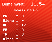 Domainbewertung - Domain www.psinova.com bei Domainwert24.net