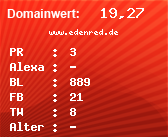 Domainbewertung - Domain www.edenred.de bei Domainwert24.net