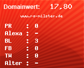 Domainbewertung - Domain www.ra-milster.de bei Domainwert24.net