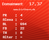 Domainbewertung - Domain www.biotherm.de bei Domainwert24.net