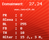 Domainbewertung - Domain www.jappa24.de bei Domainwert24.net