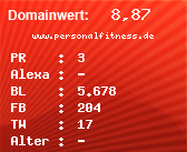Domainbewertung - Domain www.personalfitness.de bei Domainwert24.net