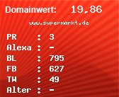 Domainbewertung - Domain www.supermarkt.de bei Domainwert24.net