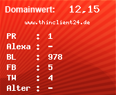 Domainbewertung - Domain www.thinclient24.de bei Domainwert24.net