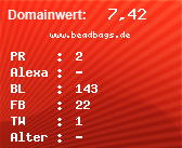 Domainbewertung - Domain www.beadbags.de bei Domainwert24.net