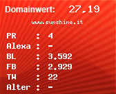 Domainbewertung - Domain www.sunshine.it bei Domainwert24.net