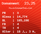 Domainbewertung - Domain fm.onlinewelten.com bei Domainwert24.net