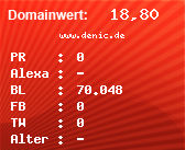 Domainbewertung - Domain www.denic.de bei Domainwert24.net