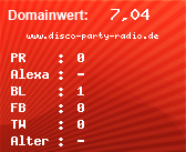 Domainbewertung - Domain www.disco-party-radio.de bei Domainwert24.net