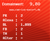 Domainbewertung - Domain www.caprice-escort.de bei Domainwert24.net