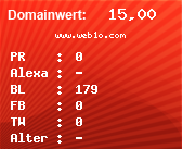 Domainbewertung - Domain www.web1o.com bei Domainwert24.net