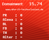 Domainbewertung - Domain www.aha-it-technologies.de bei Domainwert24.net