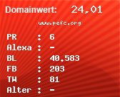 Domainbewertung - Domain www.pefc.org bei Domainwert24.net