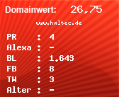 Domainbewertung - Domain www.haltec.de bei Domainwert24.net