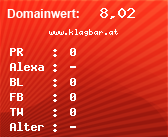 Domainbewertung - Domain www.klagbar.at bei Domainwert24.net