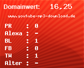 Domainbewertung - Domain www.youtube-mp3-download.de bei Domainwert24.net
