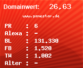 Domainbewertung - Domain www.gamestar.de bei Domainwert24.net