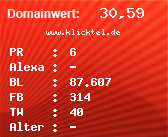 Domainbewertung - Domain www.klicktel.de bei Domainwert24.net